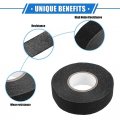 Vekauto 2 Pcs Muffler Tape 1 Inch X 50 Ft Self Adhesive Exhaust Wrap Universal For Automobile Electrical Harness Noise