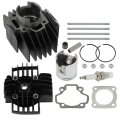 60cc Top End Rebuild Kit For Yamaha Pw50 1981 2009 And Qt50 1979 1987 Cylinder Head Piston Gasket Rings Repair Replaces 93310