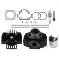 60cc Top End Rebuild Kit For Yamaha Pw50 1981 2009 And Qt50 1979 1987 Cylinder Head Piston Gasket Rings Repair Replaces 93310
