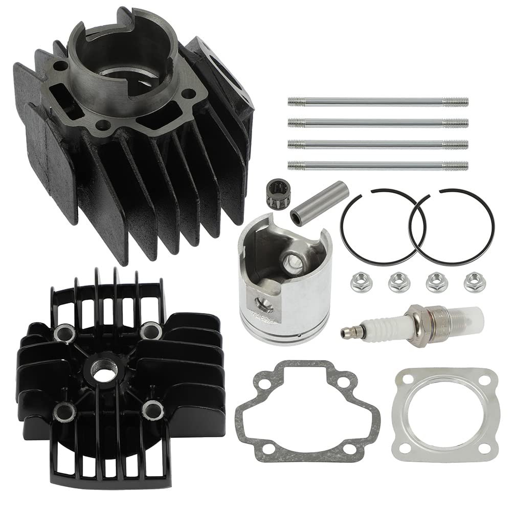 60cc Top End Rebuild Kit For Yamaha Pw50 1981 2009 And Qt50 1979 1987 Cylinder Head Piston Gasket Rings Repair Replaces 93310