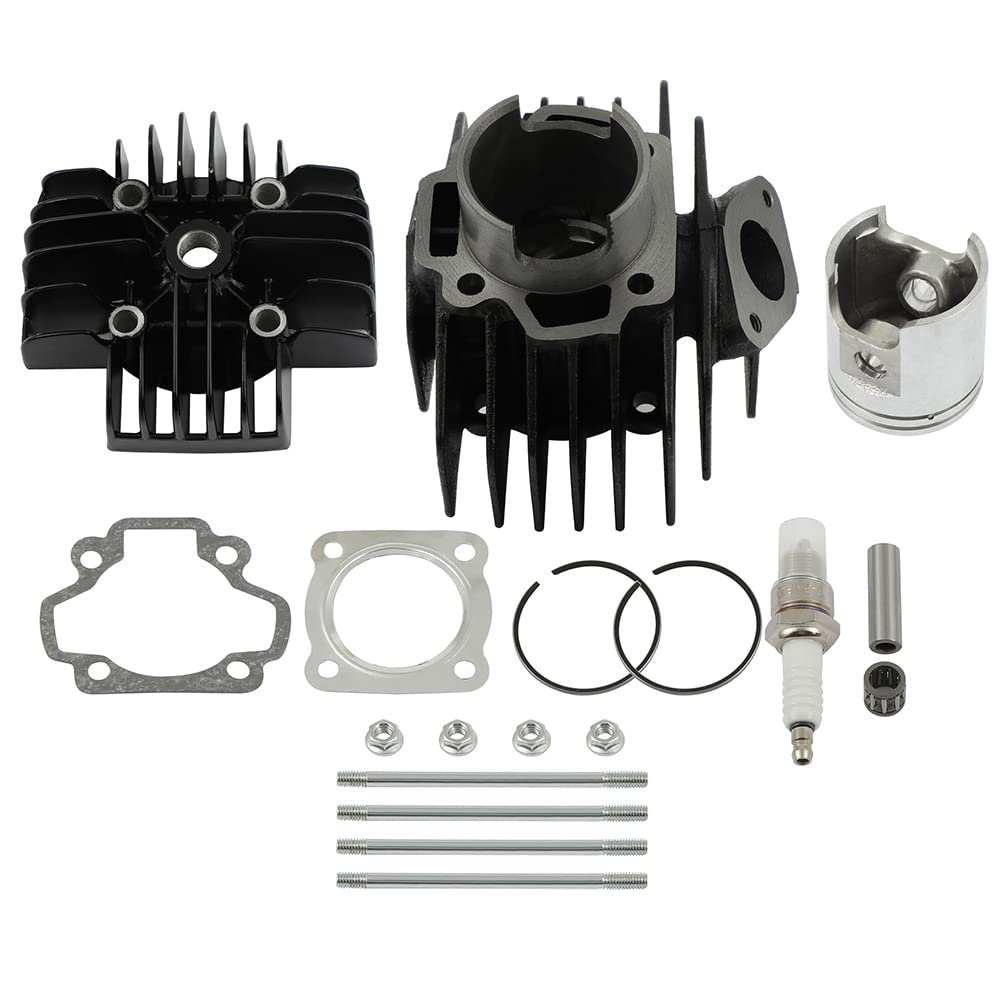 60cc Top End Rebuild Kit For Yamaha Pw50 1981 2009 And Qt50 1979 1987 Cylinder Head Piston Gasket Rings Repair Replaces 93310