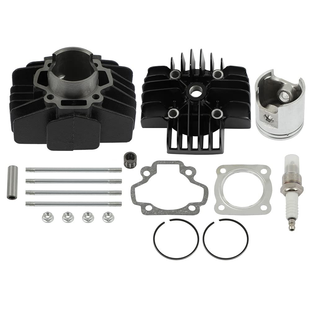 60cc Top End Rebuild Kit For Yamaha Pw50 1981 2009 And Qt50 1979 1987 Cylinder Head Piston Gasket Rings Repair Replaces 93310