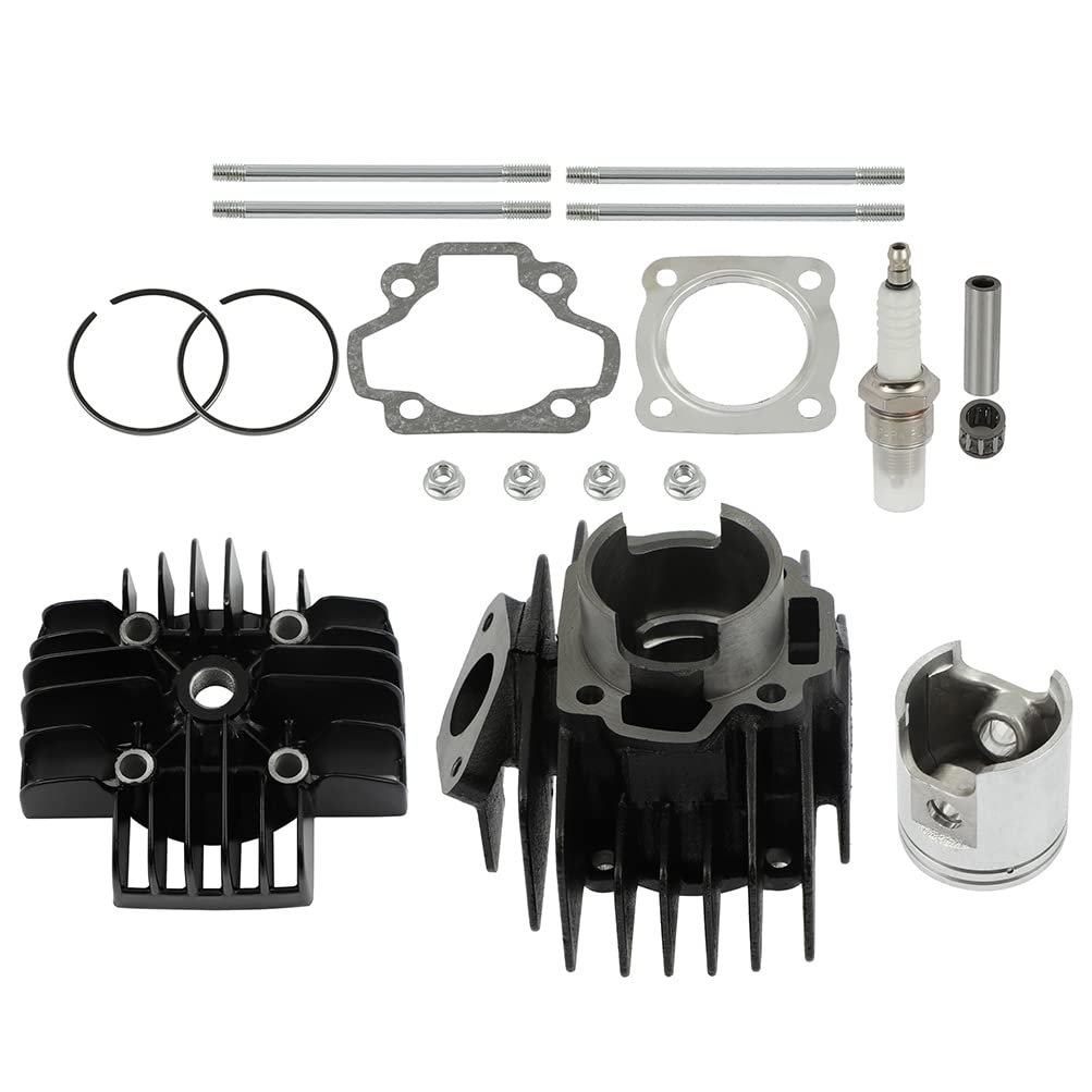 60cc Top End Rebuild Kit For Yamaha Pw50 1981 2009 And Qt50 1979 1987 Cylinder Head Piston Gasket Rings Repair Replaces 93310