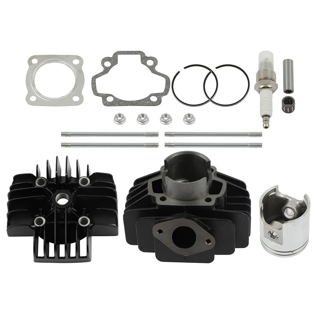 60cc Top End Rebuild Kit For Yamaha Pw50 1981 2009 And Qt50 1979 1987 Cylinder Head Piston Gasket Rings Repair Replaces 93310