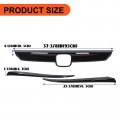 Ecotric Front Grille Eyelid Cover Set Compatible With 2018-2020 Honda 10th Accord Sedan 4dr Abs Glossy Black Lip Bumper Upper