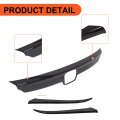 Ecotric Front Grille Eyelid Cover Set Compatible With 2018-2020 Honda 10th Accord Sedan 4dr Abs Glossy Black Lip Bumper Upper
