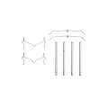 Disc Brake Hardware Set For Toyota Sequoia 2008 2022 Front Position Alx Pau Df 340 76066 Cla4 Black Standard Style 