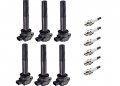 Ena Ignition Coil Pack And Platinum Spark Plug Set Of 6 For Mitsubishi 2004 2005 2006 2007 2008 Endeavor Galant V6 3 8l 