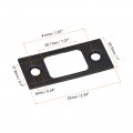Uxcell Door Strike Plate 57mm X 25 5mm 201 Stainless Steel Latch Deadbolt With Box For Frame Jamb Black