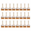 Uxcell 24pcs 6 9 Paint Brush 3 Width Soft Nylon Bristle With Wood Handle For Wall Cabinets Fences