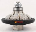 Raizi F20 Type Vacuum Brazed F Ogee-bullnose Diamond Hand Profile Wheel Router Bit For Granite Edge With 5 8 -11 Thread