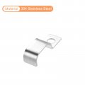 Uxcell 20 Pcs Pipe Strap 304 Stainless Steel Support Fit For 5 8in 16mm Tube Tension Clip With 1 Hole 8mm Height Continuouss