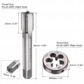 Uxcell 3pcs Tap And Die Set 5 8-24 Unef Thread Roundpinging Tool Tap Kit For Nut Screw Bolt Thread Repair
