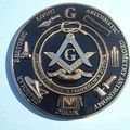 Freemasonry Equinox Mr Master Mason 3d Black Background Symbols Heavy Duty Car Embelm