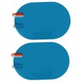 Qiilu 2 Pieces Car Rearview Mirror Film Rainproof Waterproof Anti Fog Blind Spot For Rear View Mirrors Side Windows Oval 100 X