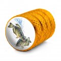 Crappie Fishing 7 Valve Stem Caps For Tire Rim Wheel Aluminum Yellow