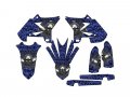 2008-2014 Fits Ufo Restyle Yz 250 2-stroke Flaming Gearhead Blue Senge Graphics Base Kit For Yamaha 