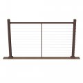 Deckorators Contemporary Cable 6 Ft X 42 In Nominal Weathered Brown Aluminum Top Rail Kit 