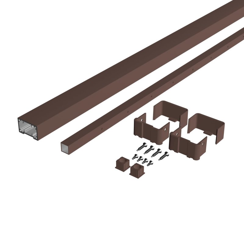 Deckorators Contemporary Cable 6 Ft X 42 In Nominal Weathered Brown Aluminum Top Rail Kit