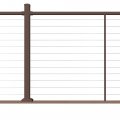 Deckorators Contemporary Cable 6 Ft X 42 In Nominal Weathered Brown Aluminum Top Rail Kit