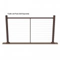 Deckorators Contemporary Cable 6 Ft X 42 In Nominal Weathered Brown Aluminum Top Rail Kit