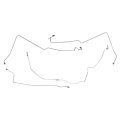 Inline Tube Replacement For 2000-05 Pontiac Grand Am Gt Se Four Wheel Disc Abs Top Of Front Brake Line Kit 4pc Stainless 