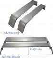 Hecasa Heavy Duty Unpainted Steel Diamond Fenders Tread Plate Tandem Axle Trailer 10-1 4 X72-7 8 X13 2