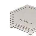 Wet Film Comb Welding Gauge Weld Thickness Inspection 25-3000um Hexagonal Gage Stainless Steel