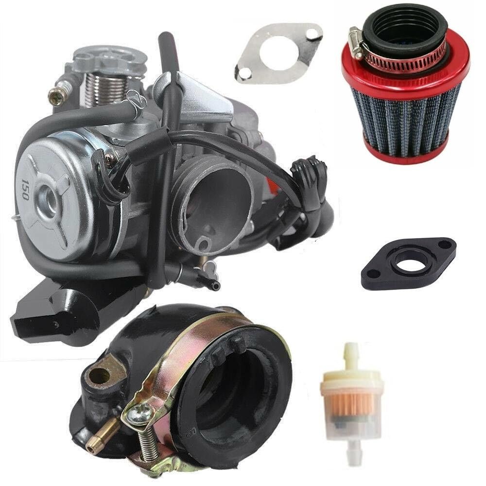 Carburetor Standard 24 Mm Gy6 For Suzuki An 125 U Cf42a With Intake Manifold Gasket Air Filter And Fuel