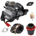 Carburetor Standard 24 Mm Gy6 For Suzuki An 125 U Cf42a With Intake Manifold Gasket Air Filter And Fuel