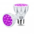 Jsvsal 2-pack Par20 Led Bulb 100w Replacement Purple Dimmable 12w 3030 Chips 1350lm E26 Medium Base Aluminum Casing Spot Light