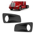 Hecasa Pair Fog Light Bezel For 2008-2015 Kenworth T660 Replacement N181002200 N181002200r Lamp Cover Trim Black Driver 