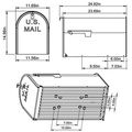 Rust-free Aluminum Extra Large Mailbox Mounting Bracket Designed To Fit 23 69a L X 11 56a W Mailboxes