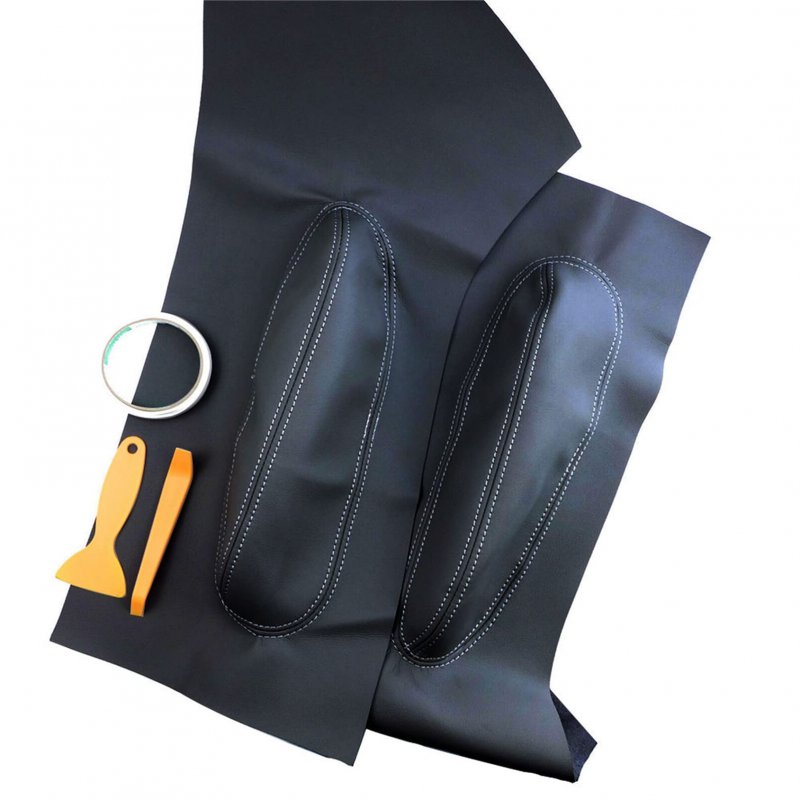 2pcs Leather Door Panel Insert Cards Cover Replacement For Beetle 1998-2010 Black