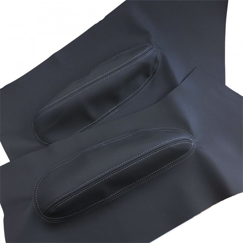 2pcs Leather Door Panel Insert Cards Cover Replacement For Beetle 1998-2010 Black