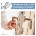 Angoily 2pcs Lock Body Counter Vane Door Hole Filler Plate Deadbolt Installation Kit Cover Strike Garage Reinforcement Frame