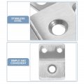 Angoily 2pcs Lock Body Counter Vane Door Hole Filler Plate Deadbolt Installation Kit Cover Strike Garage Reinforcement Frame