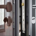 Angoily 2pcs Lock Body Counter Vane Door Hole Filler Plate Deadbolt Installation Kit Cover Strike Garage Reinforcement Frame