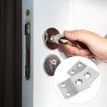 Angoily 2pcs Lock Body Counter Vane Door Hole Filler Plate Deadbolt Installation Kit Cover Strike Garage Reinforcement Frame