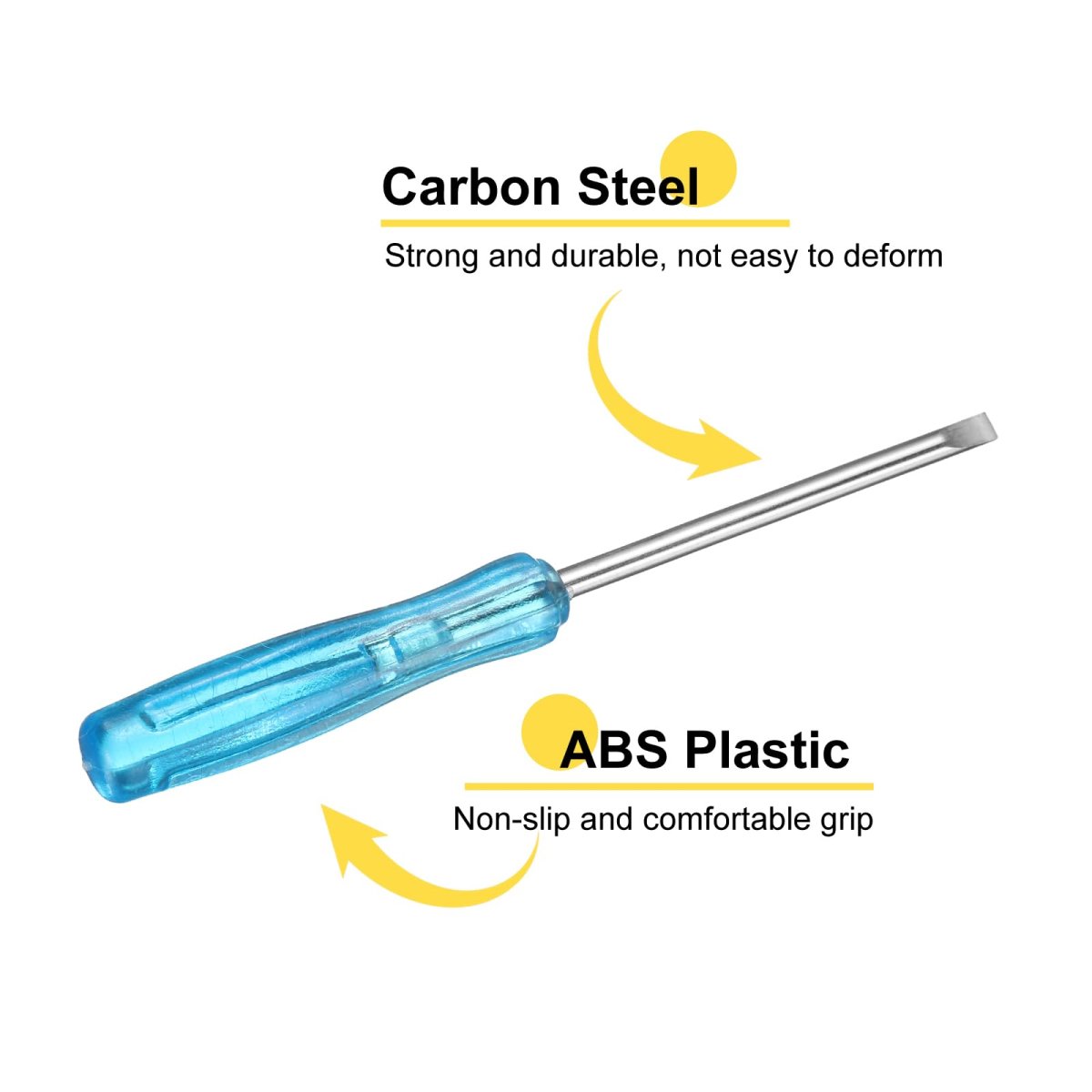 6pcs Mini Slotted Screwdriver 2 0mm 65mm Length Micro Precision Flat Head Screw Driver With Non-slip Handle For Watch
