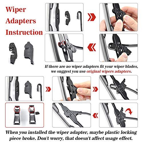 Windshield Wiper Blades For 2011 2018 Kia Sportage 24 In And 18 Front Window Set Natural Rubber Galvanized Steel Frame J Hook