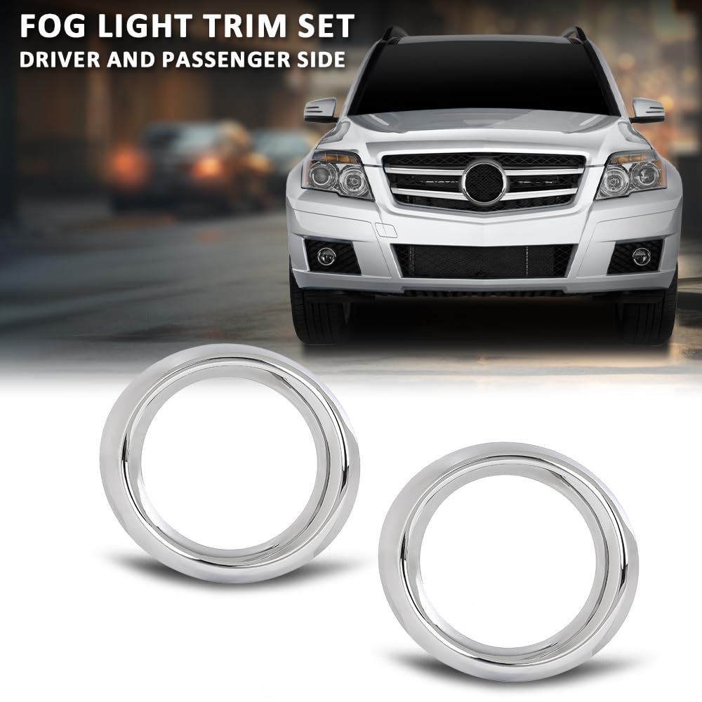 Fog Light Trim Set Left And Right Chrome 2pcs For Benz Glk350 Submodel 4matic Base 2010-2012 2048851074