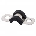 Uxcell 6mm Dia Epdm Rubber Lined U Shaped Pipe Tube Wire Clamps Clips 5pcs