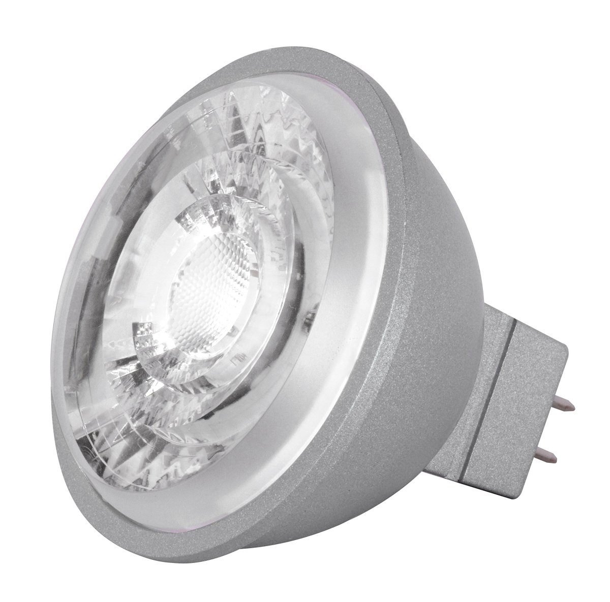 Satco S8636 8w Mr16 Led Lamp Dimmable 3000k Warm White 490 Lumens Gray Gu5 3 Base 12v Ac Dc Damp Location 75w Incandescent