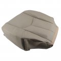 Autokay Driver And Passenger Side Bottom Top Lean Back Leather Seat Cover Tan For Cadillac Escalade 2003-2006