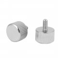 Uxcell M3 X 6mm Nickel Plated Flat Head Knurled Thumb Screw 30pcs For Computer Pc Case