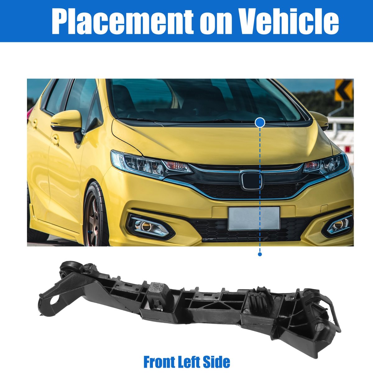 Left Side Front Bumper Mounting Support Bracket No 71198t5a000 For Honda Fit 2015-2020