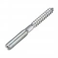 Uxcell M8 Hanger Bolts Length 3-1 8 79mm Double Headed Self-tapping Screw 8mm Wood Joint Furniture Legs 8pcs