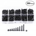 M3 Screw Assortment 280pcs Box Head Hex Socket Nut Kit With Box Screws Metric Machine Fastener Set