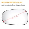 Car Rearview Left Driver Side Mirror Glass Replacement W Backing Plate Convex Heated White For Nissan Micra 2002-2010